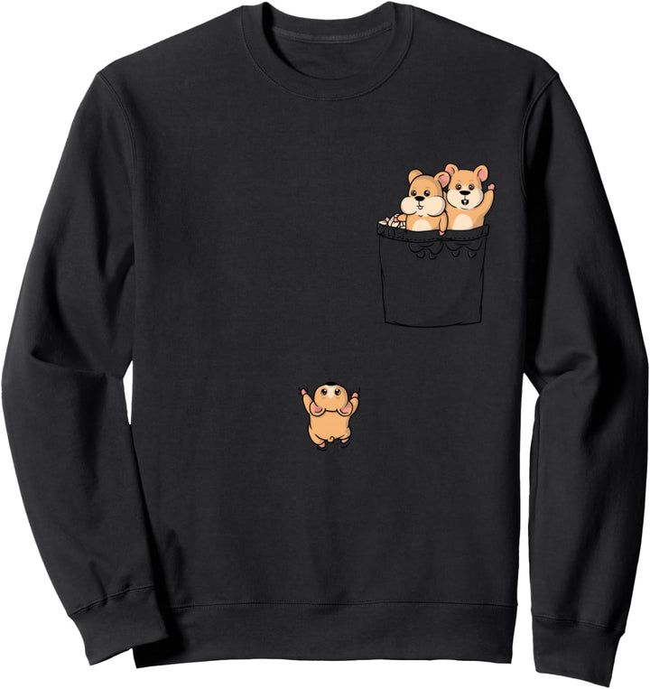 Netter Hamster, der in der Tasche spielt Sweatshirt