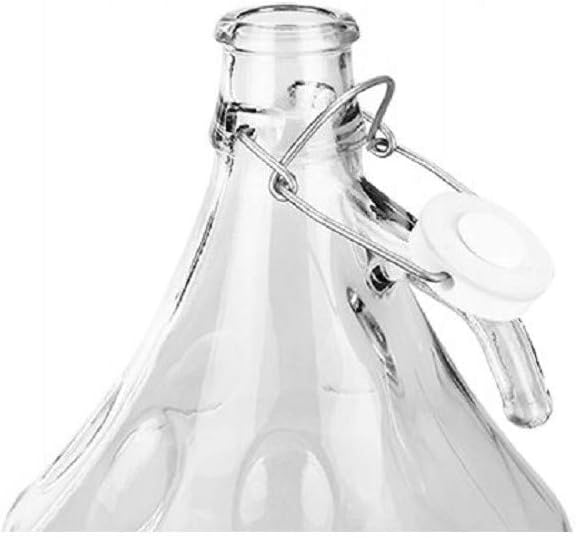 lilawelt24 4 STÜCK 5L GLASBALLON mit BÜGELVERSCHLUSS + Schwefelpulver Weinballon GÄRBALLON GLASFLASC