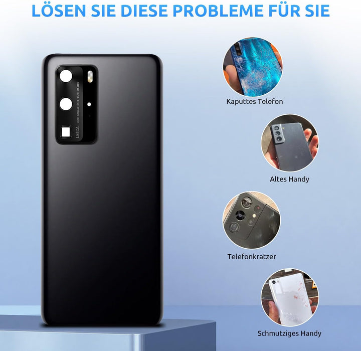 Akkudeckel für Huawei P40 Pro ELS-NX9/N04/N00 Gold | Backcover Original Qualität Rückseite Akkudecke