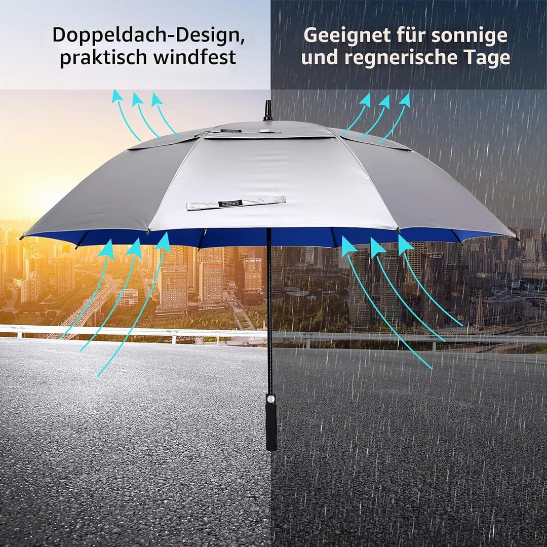 G4Free 62/68/72 Inch UV-Schutz Winddicht Sonnen- und Regenschirm Golfschirm Autorisches Öffnen Doppe