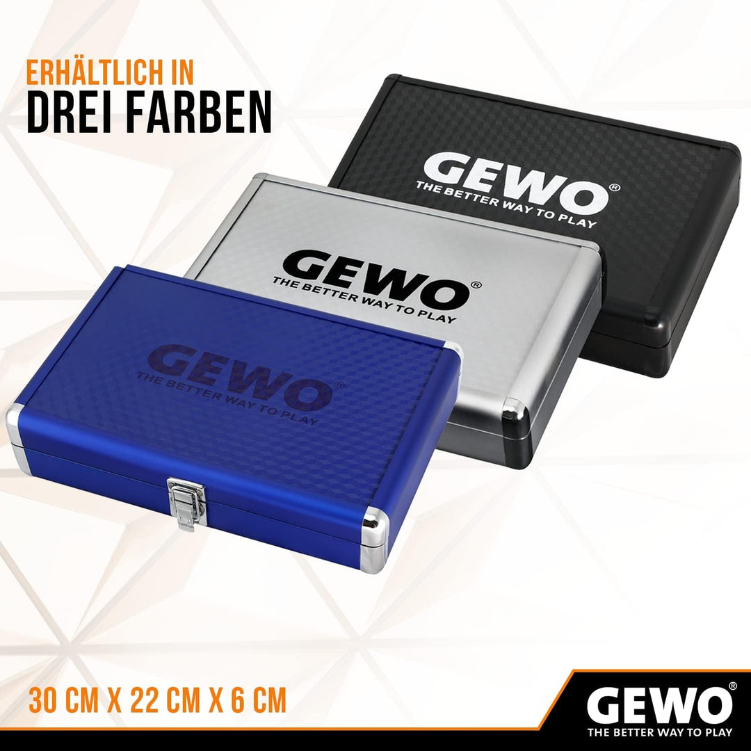 GEWO Schlägerkoffer Alu-Safe - Tischtennis Alukoffer mit Schaumstoff für geschützten Transport und s