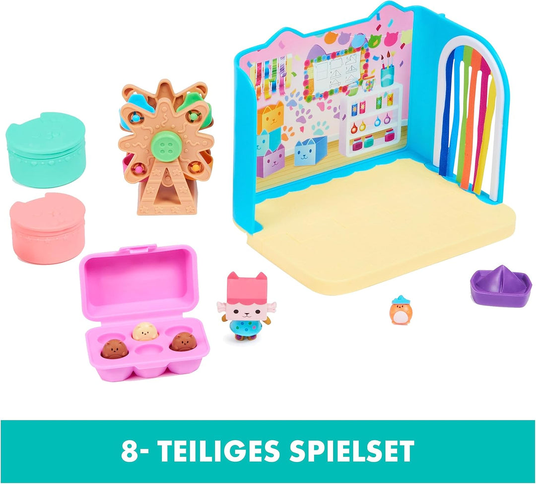 Gabby's Dollhouse Deluxe Raum, Craft-a-riffic-Room, Bastelzimmer mit Baby Box, 2 Möbelstücken und 2