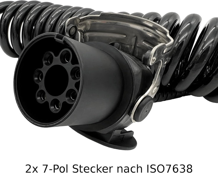 SAMETRUCK Elektrowendel 24V 7 polig 3,8m Spiralkabel LKW Anhänger Auflieger Kabel EBS ABS