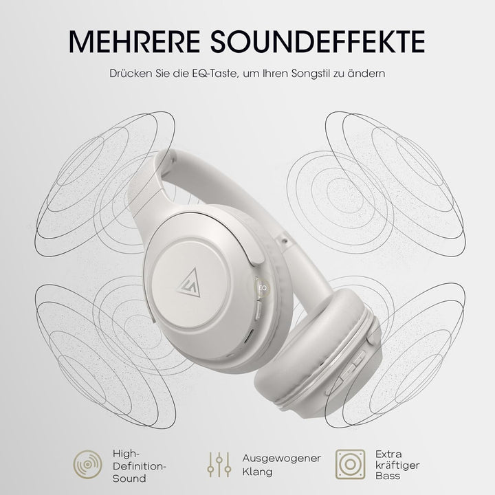 DOQAUS Bluetooth Kopfhörer Over Ear, 70 Stunden Spielzeit,Kopfhörer Kabellos Bluetooth mit 3 EQ-Modi