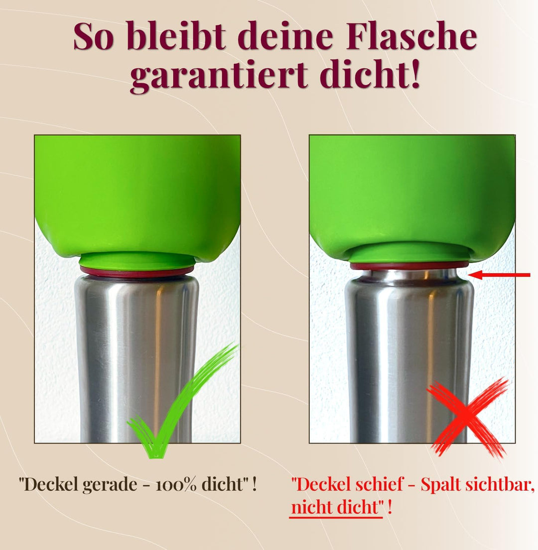 GIZZY® Trinkflasche Hunde für unterwegs - auslaufsicher &amp; robust aus Edelstahl, in 2 Grössen inkl. w