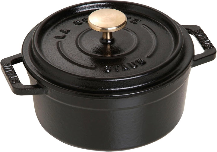 STAUB Gusseisen Mini Cocotte, Rund 12 cm, 0,25 L, Aromaregen Funktion, Für alle Herdarten geeignet,