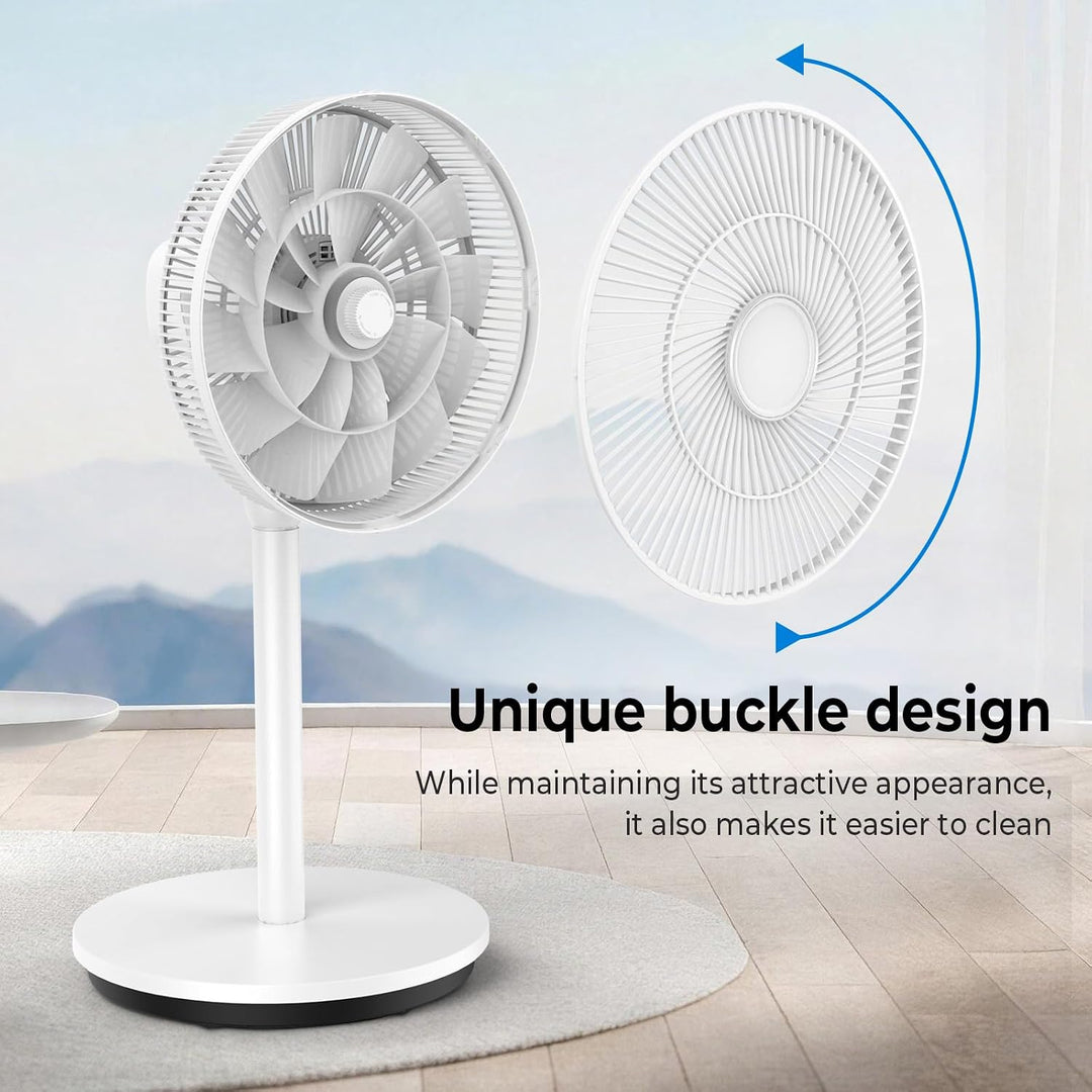 IERAKOR Standventilator Leise mit Fernbedienung, Höhenverstellbar (71–104 cm) Tischventilator 2-in-1