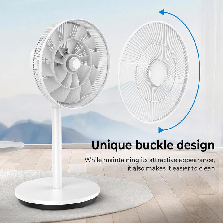 IERAKOR Standventilator Leise mit Fernbedienung, Höhenverstellbar (71–104 cm) Tischventilator 2-in-1