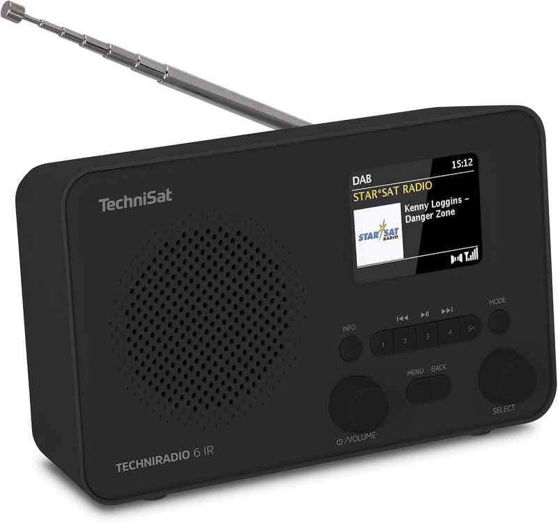 TechniSat TECHNIRADIO 6 IR – portables Internetradio (DAB+, UKW, WLAN, Bluetooth, Farbdisplay, Wecke