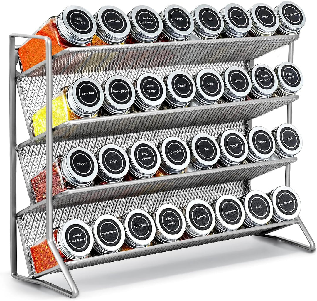 Youyijia 4-stöckiges Gewürzregal Stehend 2er-Set Gewürzregale für Gewürzdosen (45mm) für Gewürzstreu
