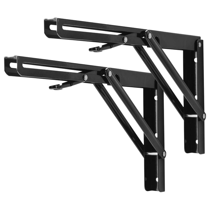 YUMORE Klappkonsole Schwerlast 300mm Regalträger Klappbar Schwarz - 2 Stück Metall Klappkonsolen Wan
