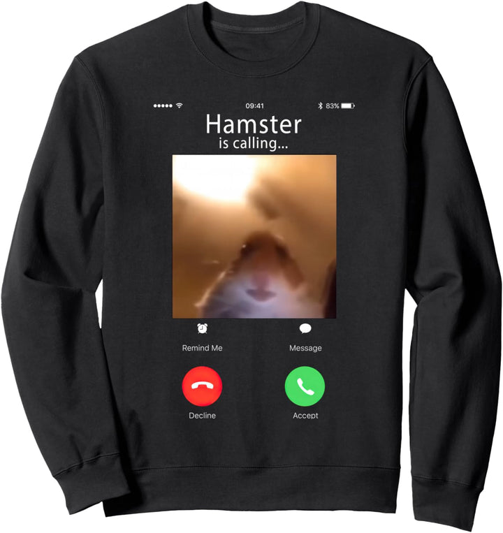 dank meme hamster staring front camera t shirt calling gift Sweatshirt