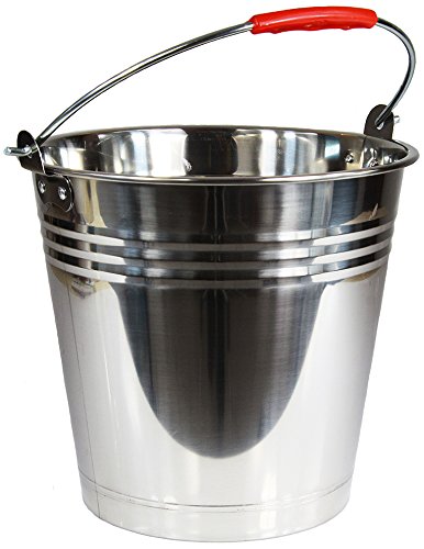 Edelstahleimer Eimer Edelstahl Kohleneimer Kücheneimer Lebensmittel 6 Grössen (14 Liter)