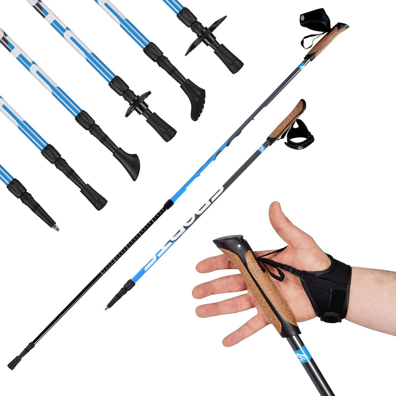 MSPORTS Nordic Walking Stöcke Premium - hochwertige Qualität - Superleicht - auswählbar mit Tragetas