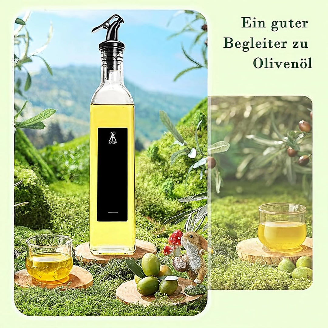 12 Stück Ölflasche mit Ausgiesser(Einhand-Würzen), Ölspender, 250 ml Oil Bottle, Essig und Ölflasche
