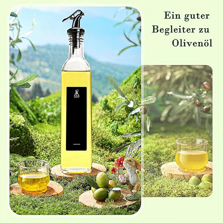 12 Stück Ölflasche mit Ausgiesser(Einhand-Würzen), Ölspender, 250 ml Oil Bottle, Essig und Ölflasche