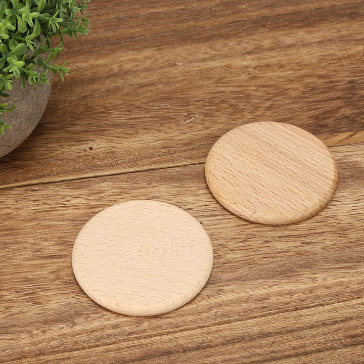 50 Stück runde Holzspäne Einfache glatte Kanten Natürliche Holzscheiben Plattendekoration Runde Holz