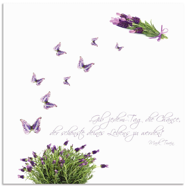 ARTland Spritzschutz Küche aus Alu für Herd Spüle 60x60 cm (BxH) Küchenrückwand mit Motiv Spruch Sch