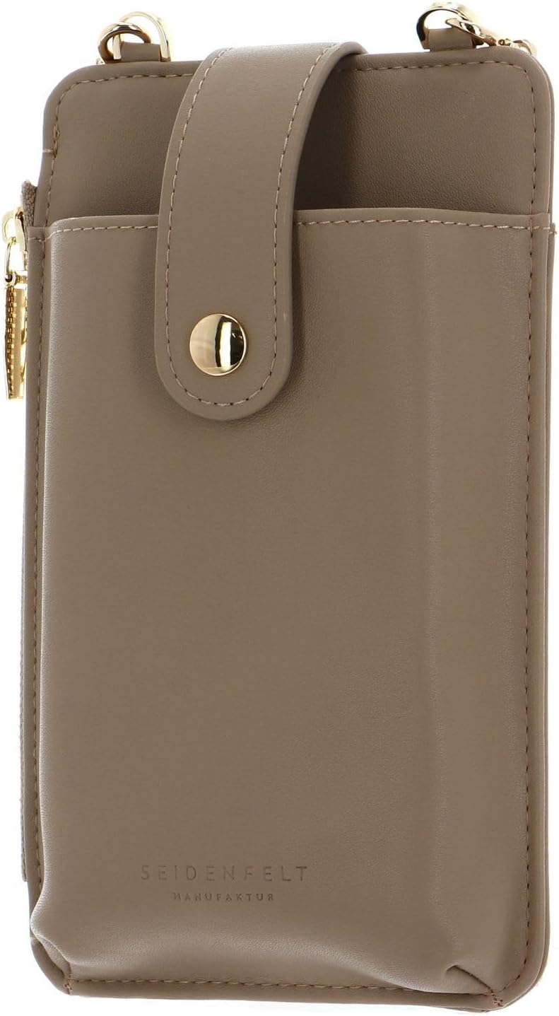Seidenfelt Medja - Handytasche 18 cm cream/gold