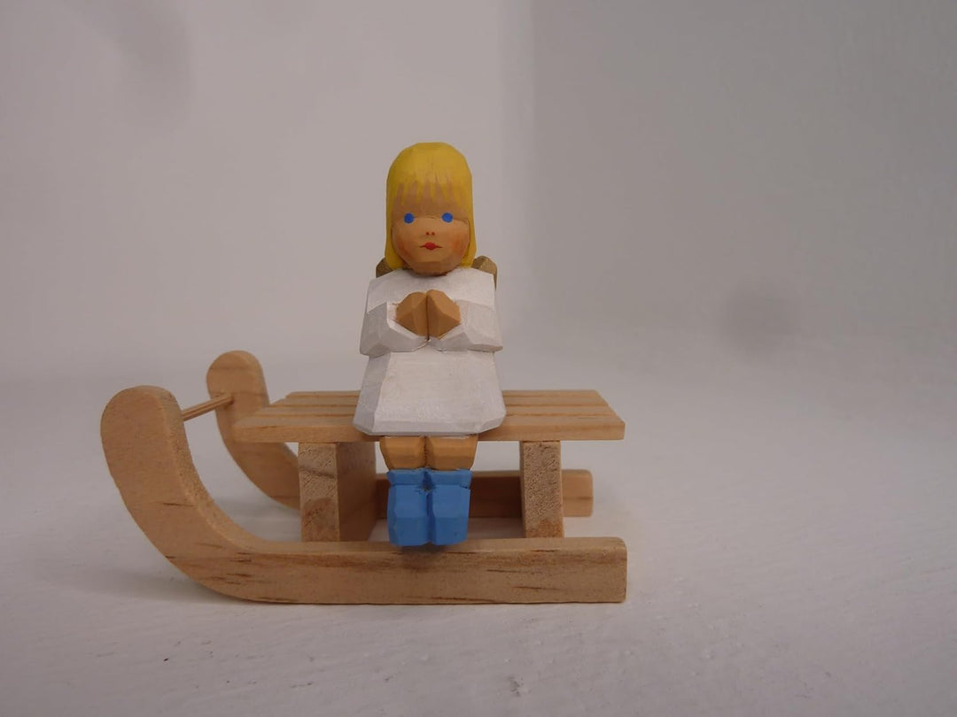 Lotte Sievers-Hahn Krippenfigur Engel sitzend blond Baumwollbeutel