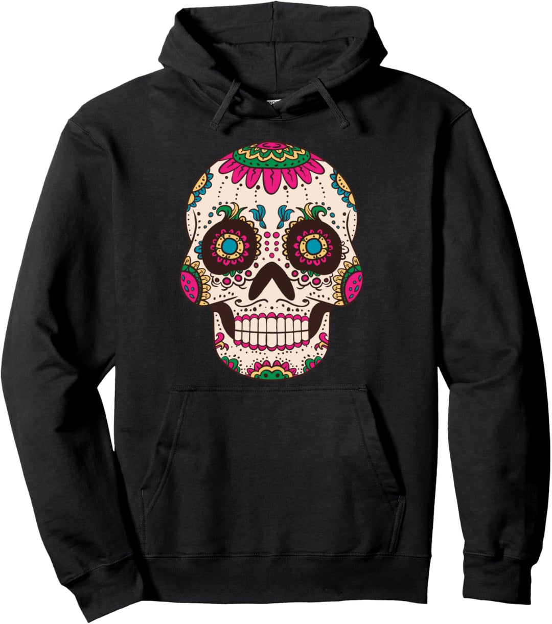Tag der Toten. Rosen Zucker Totenkopf Dia de Muertos Pullover Hoodie