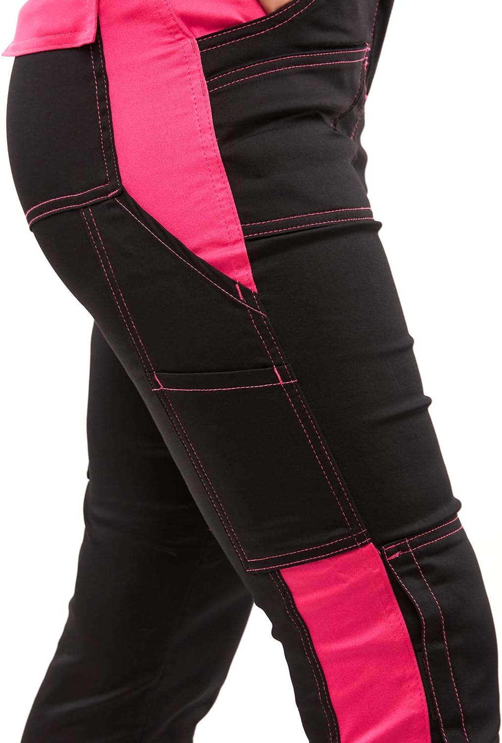 strongAnt Latzhose Damen stretch Arbeitshose für Frauen mit Kniepolstertaschen Baumwolle Cargo Hose