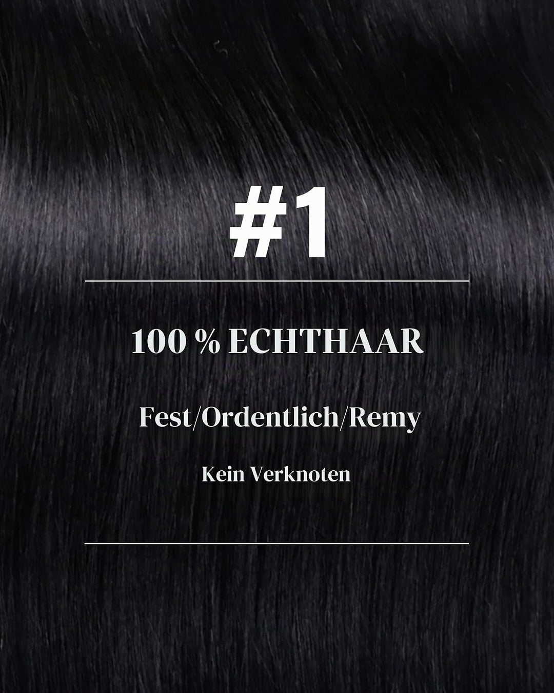 Hetto Extensions Tressen Echthaar Sew in Echthaar Tressen Extensions 40cm Schwarz Tressen Extensions