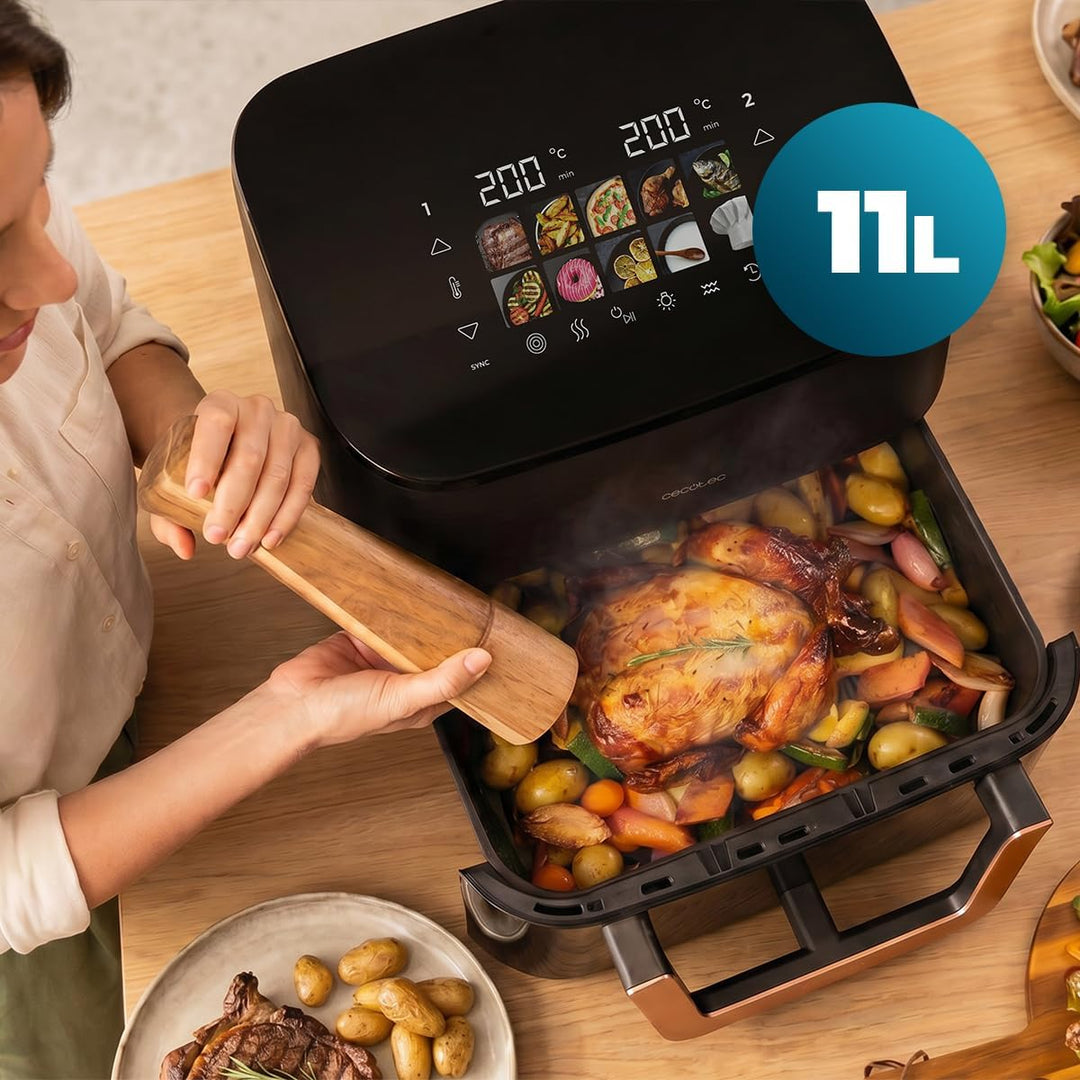 Cecotec Heissluftfritteuse Cecofry&Grill Smokin' 11000 Hot, 11L Kapazität | 2900 W, Integrierter Smo