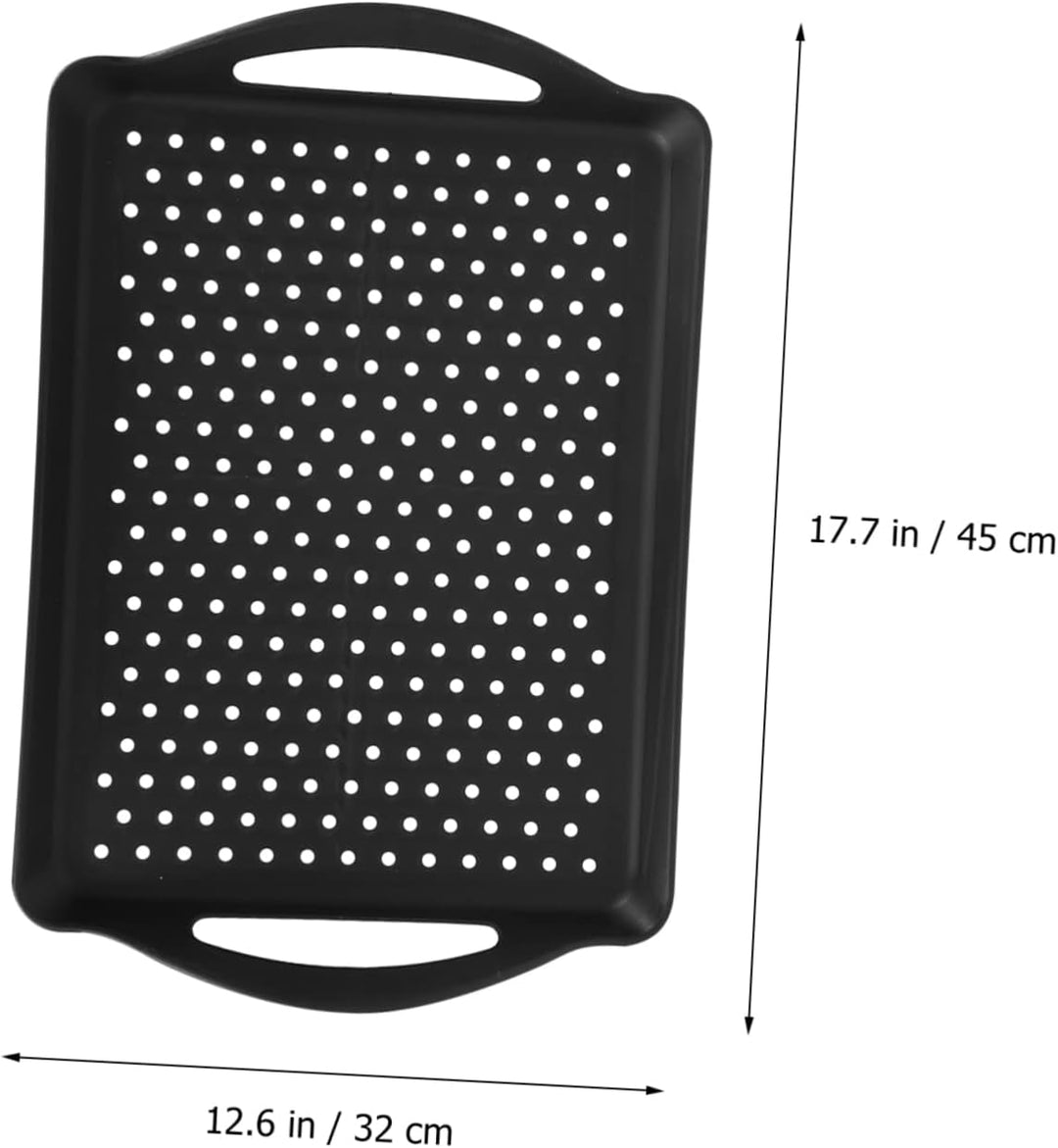 Ciieeo Rechteckiges Kunststoff Serviertablett Mit Polka Dot Muster Rutschfestes Anti Rutsch Tablett