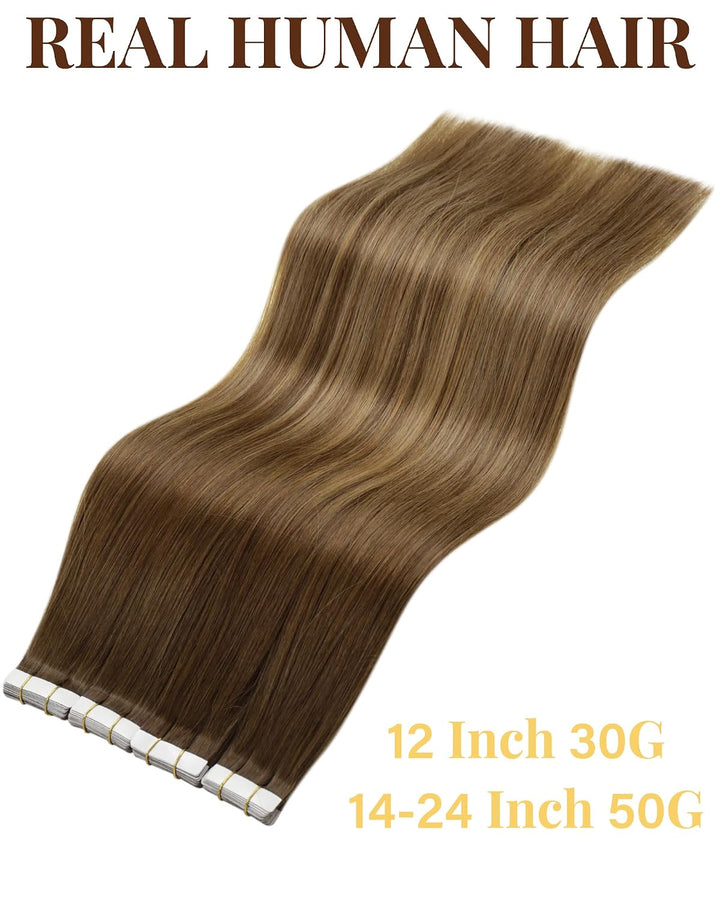 Hetto Extensions Echthaar Tape Braun Echthaar Tape in Extensions Remy Tape in Extensions Echthaar Om