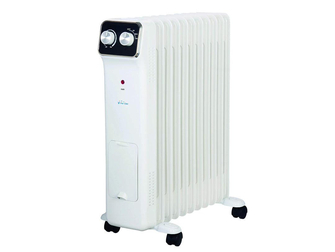 PURLINE HOTI OR2500 Öl-Heizkörper, 2500 W, 11 Elemente, Thermostat, 3 Leistungsstufen, Elektroheizun