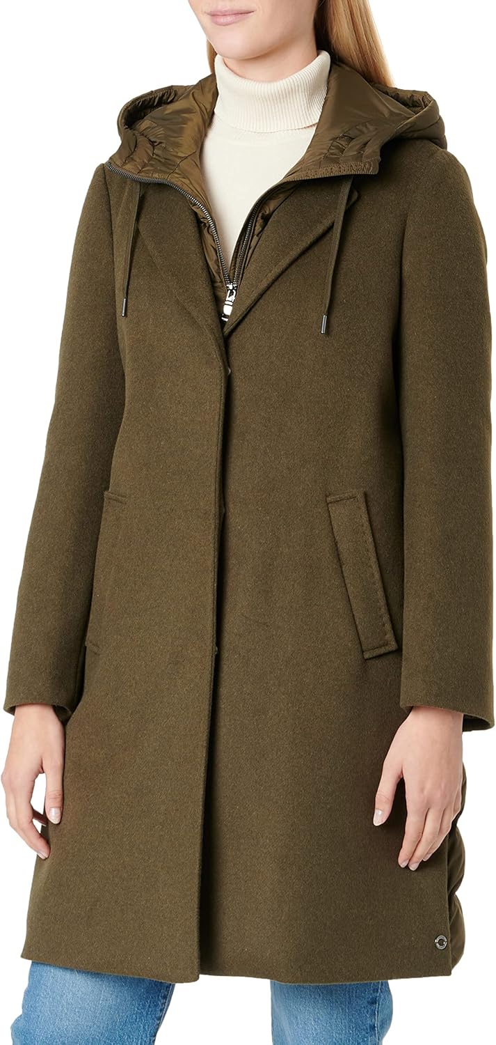 s.Oliver Damen Mantel Langarm 44 khaki/oliv 