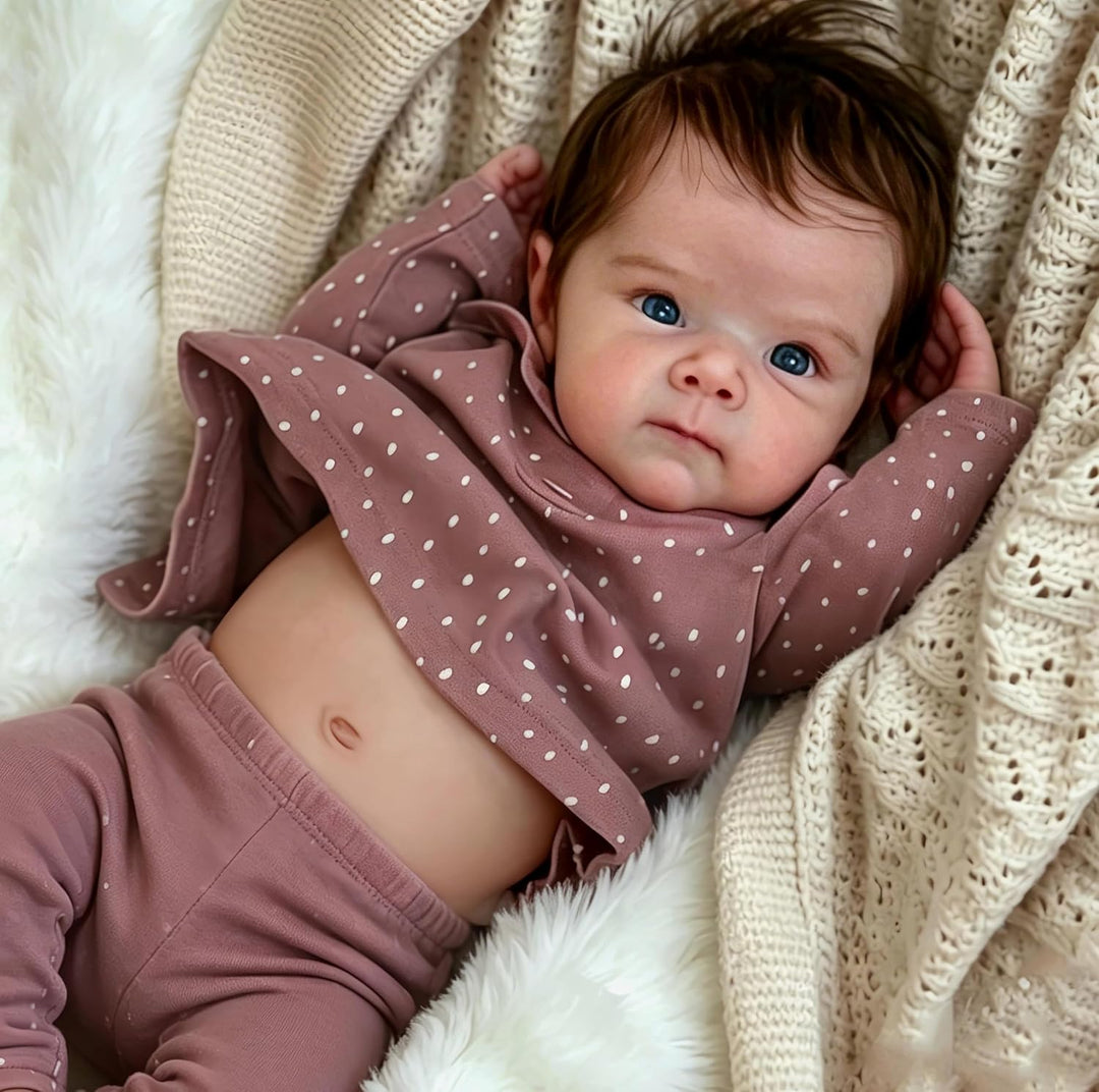Zero pam Reborn Baby Vollsilikon Lebensecht, Reborn Baby Mädchen, 48CM Reborn Puppen Lebensecht, Pup