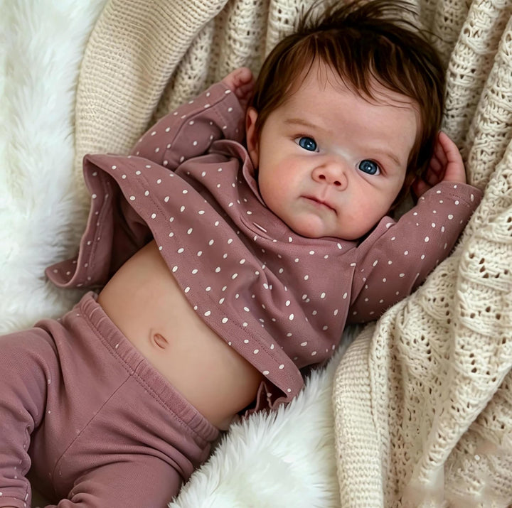 Zero pam Reborn Baby Vollsilikon Lebensecht, Reborn Baby Mädchen, 48CM Reborn Puppen Lebensecht, Pup
