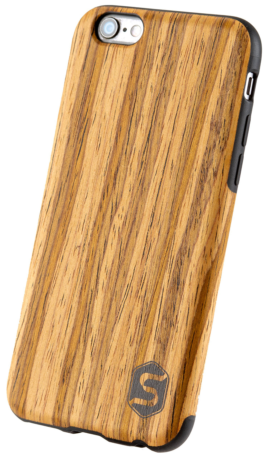 SEBASTIAN STURM Handyhülle "MAXI" | Hergestellt aus echtem Holz "Teak" in einer TPU-Hülle | Kompatib