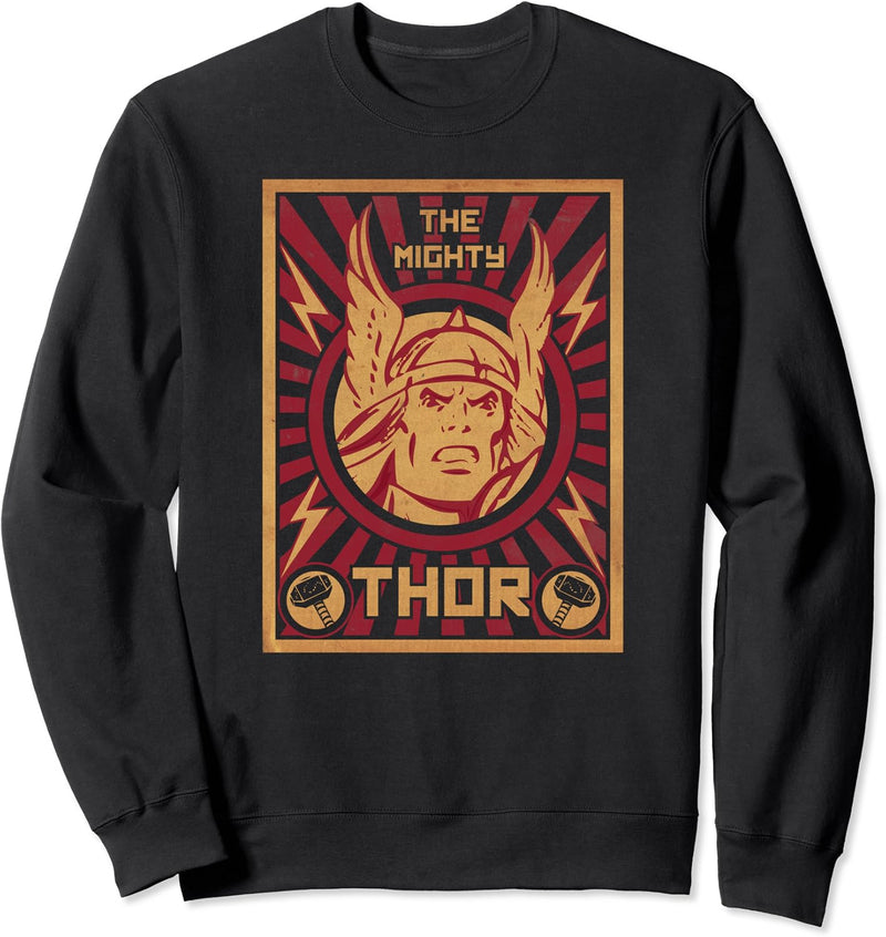 Marvel Thor The Mighty Thor Lightning Poster Sweatshirt