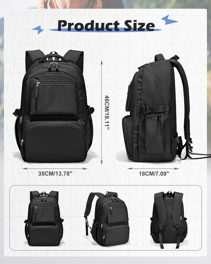Laptop Rucksack Damen Herren, Business Schulrucksack für 15,6 Zoll Notebook, Wasserdicht Arbeitsruck