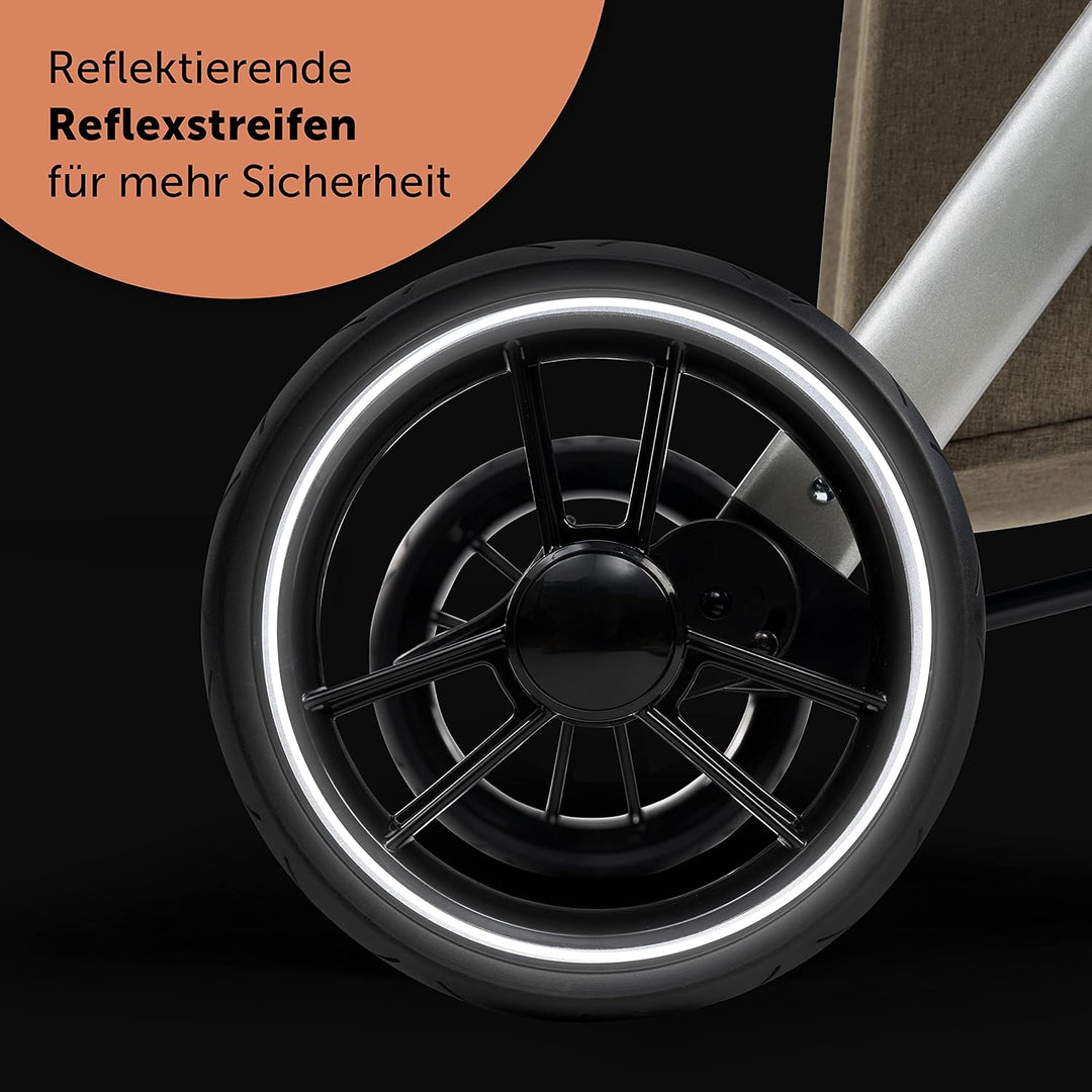 Bergsteiger Kinderwagen Lugo 3in1 | Kombikinderwagen Komplettset inkl. Zubehör - Babyschale, Buggy-A