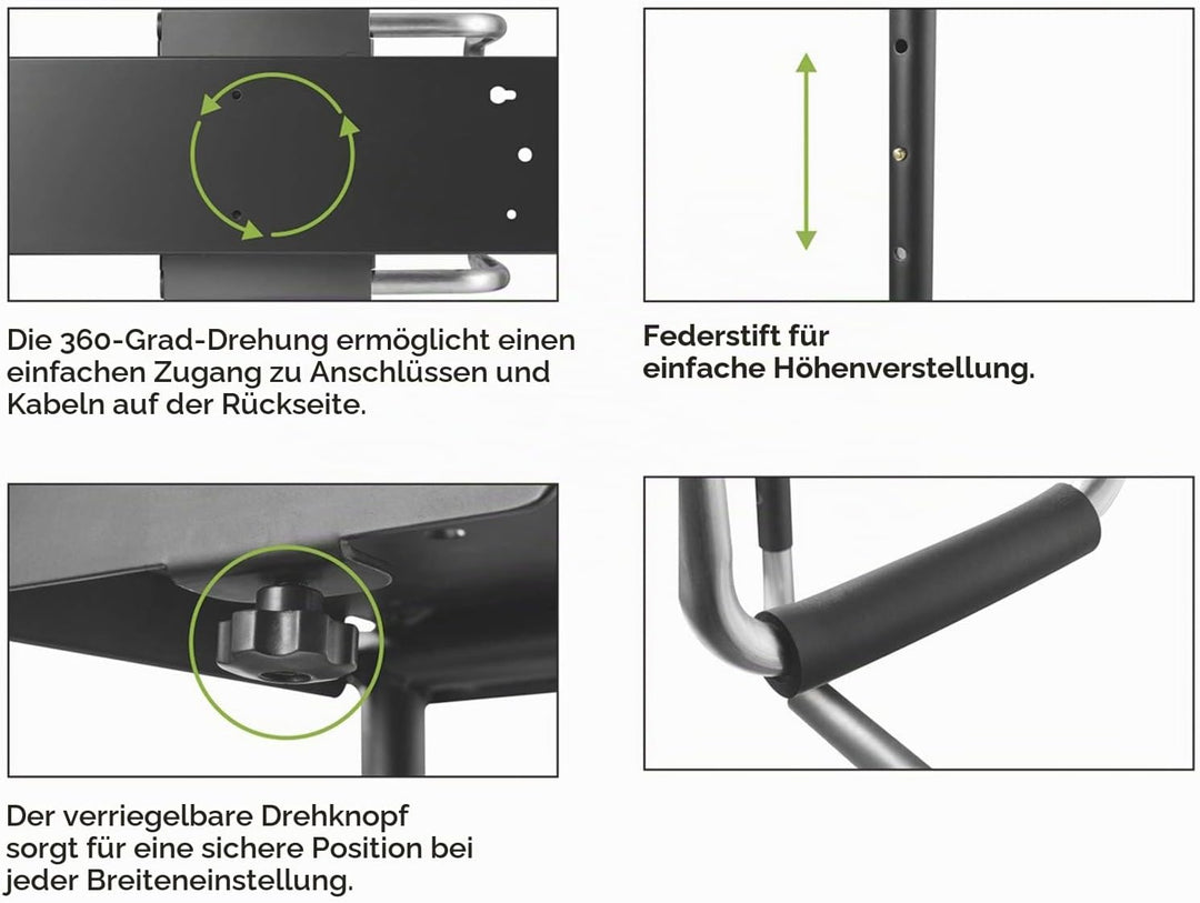 VALUE PC-Halter ausziehbar, drehbar
