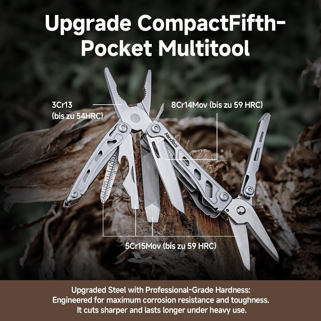 NexTool Mini Flagship F12 Multitool mit Sicherheitsverriegelung 13 in 1 Blau, Blau