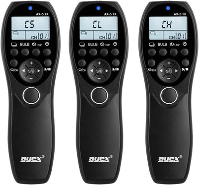 ayex Funk Timer-Fernauslöser AX-5, Kompatibel mit Sony (S2) z.B. a9II a7 a7RIV a7SIII a6600 a6000, a