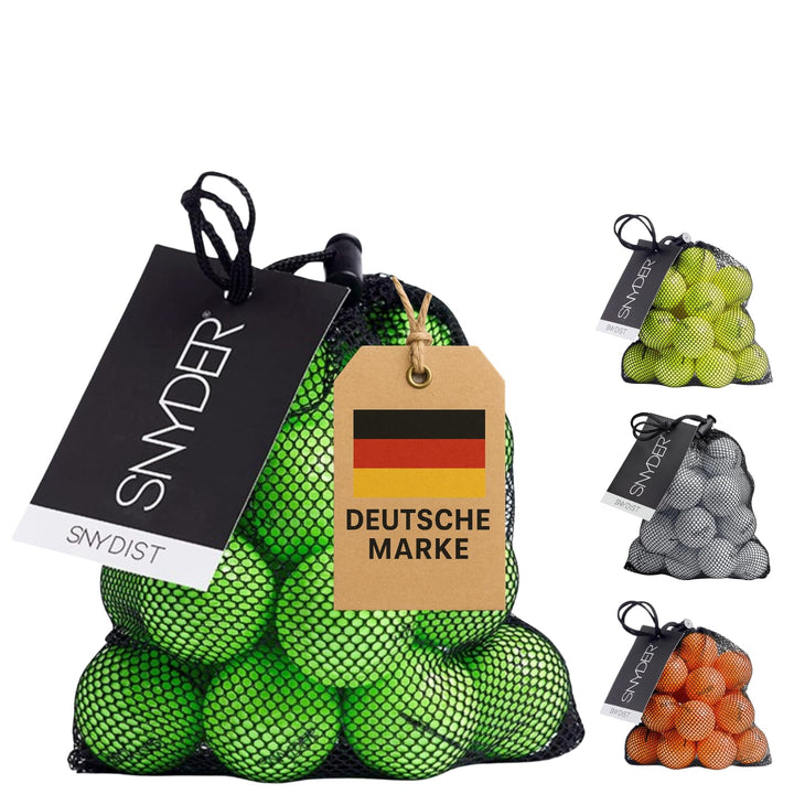 SNYDER - SNY DIST Premium Golfbälle | 20 Stück im Ballnetz | Ideal für: Maximale Ballgeschwindigkeit