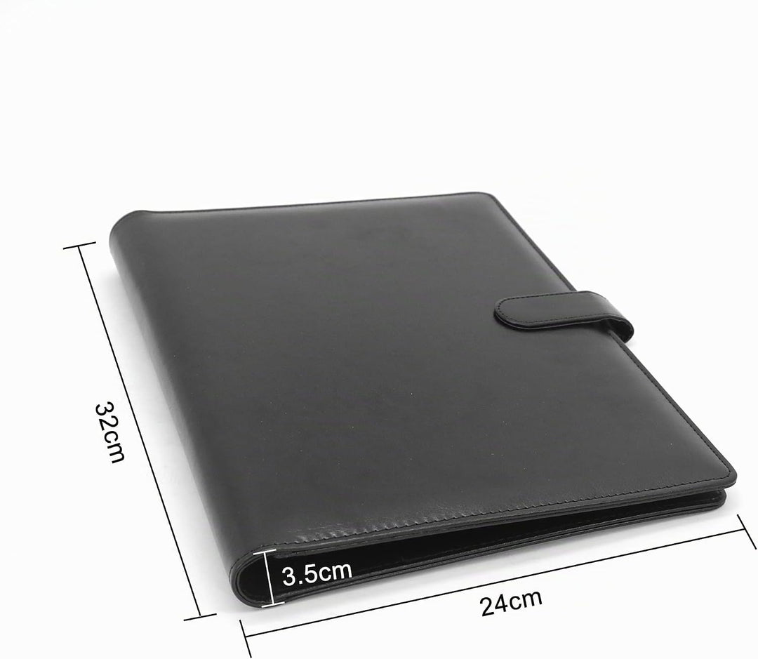 Schreibmappe 2 Ringbuch A4 Konferenzmappe Magnetischer Verschluss Wasserdicht Organizer Mappe Dokume