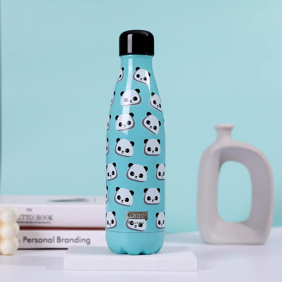 IDRINK - Revolutionäre Kids Thermosflasche, 2 Wände, Edelstahlflasche, Fassungsvermögen 350 ml Kids