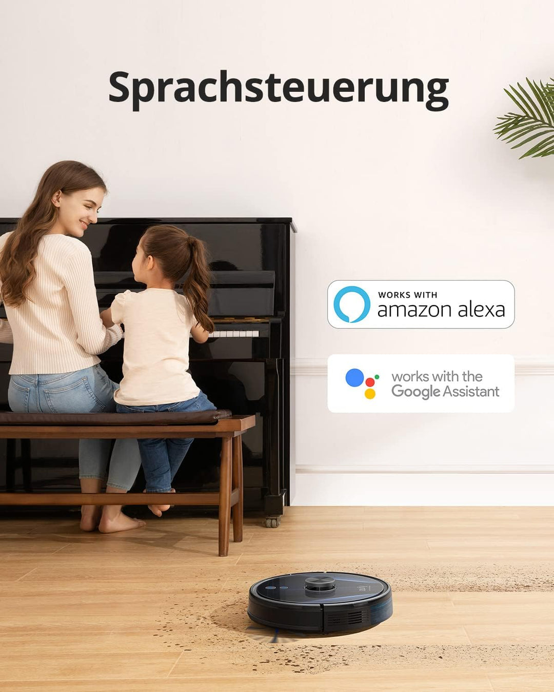eufy Saugroboter mit Absaugstation RoboVac LR30 Hybrid+, Mit Wischfunktion, 60 Tage Kapazität, iPath