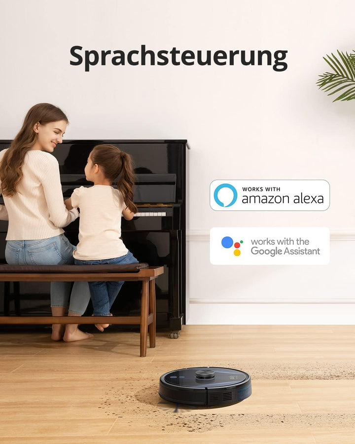 eufy Saugroboter mit Absaugstation RoboVac LR30 Hybrid+, Mit Wischfunktion, 60 Tage Kapazität, iPath