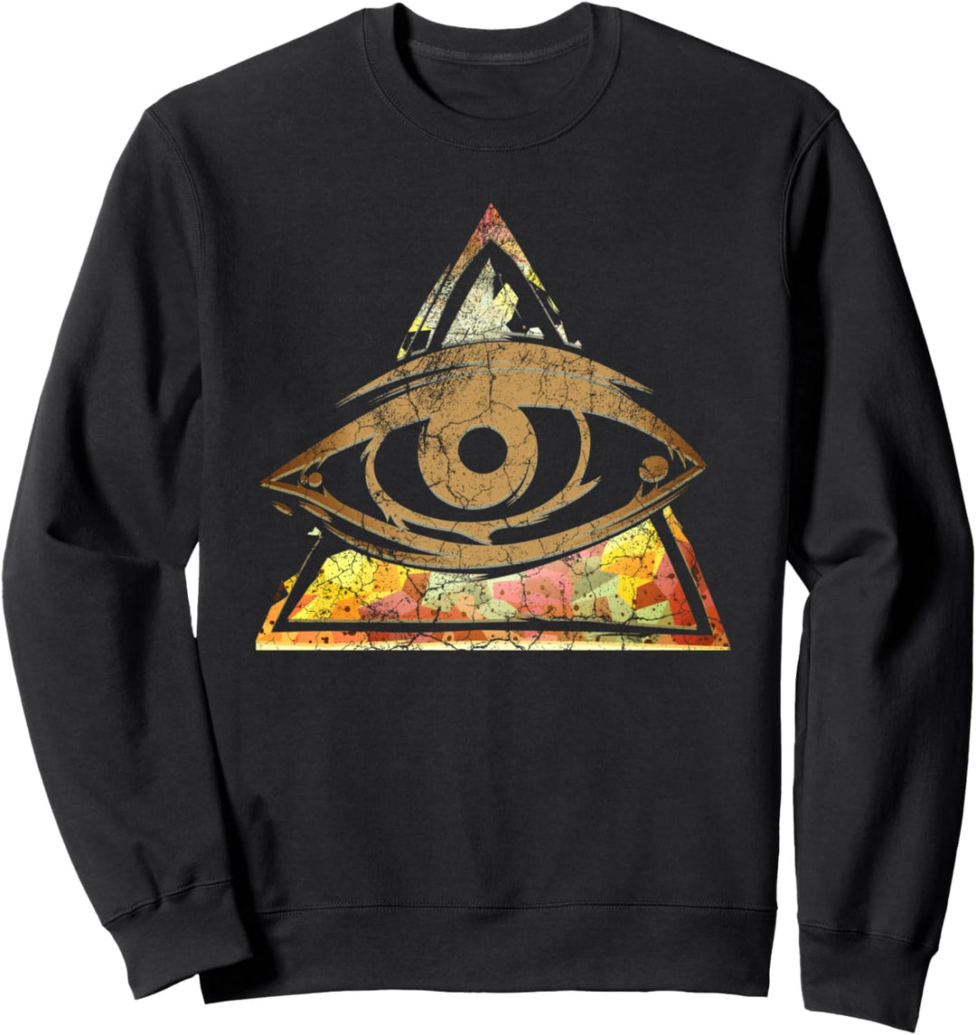 Ägyptische Geometrie Illuminati Horus Eye Ankh Ägypten Sweatshirt