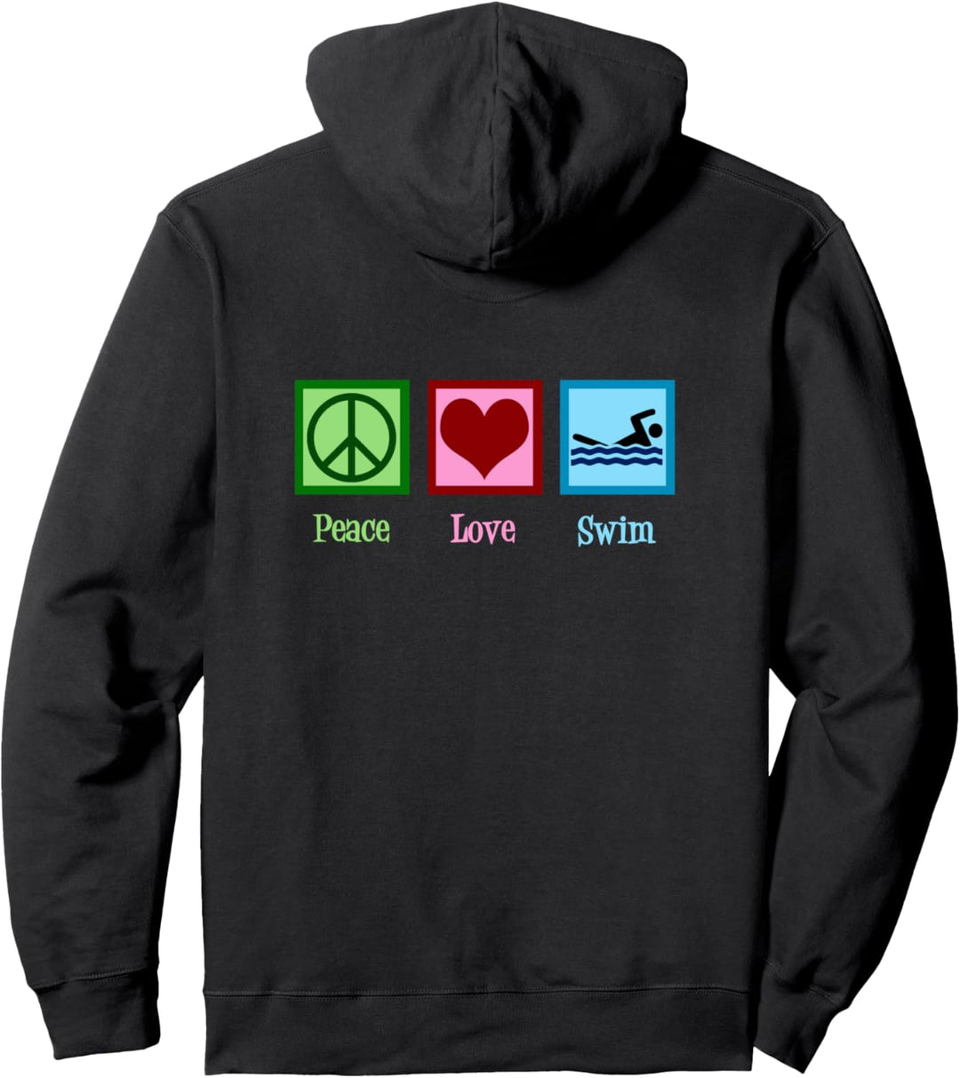 Peace Love Swim Pullover Hoodie