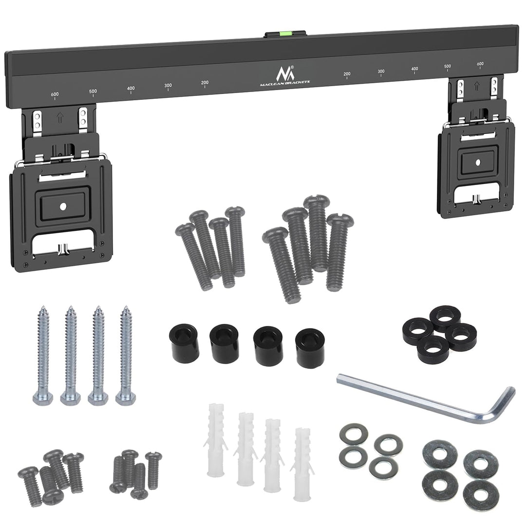 Maclean MC-481 Ultraflache TV Wandhalterung für 37-80" Flach & Curved Fernseher bis zu 75kg Max. VES