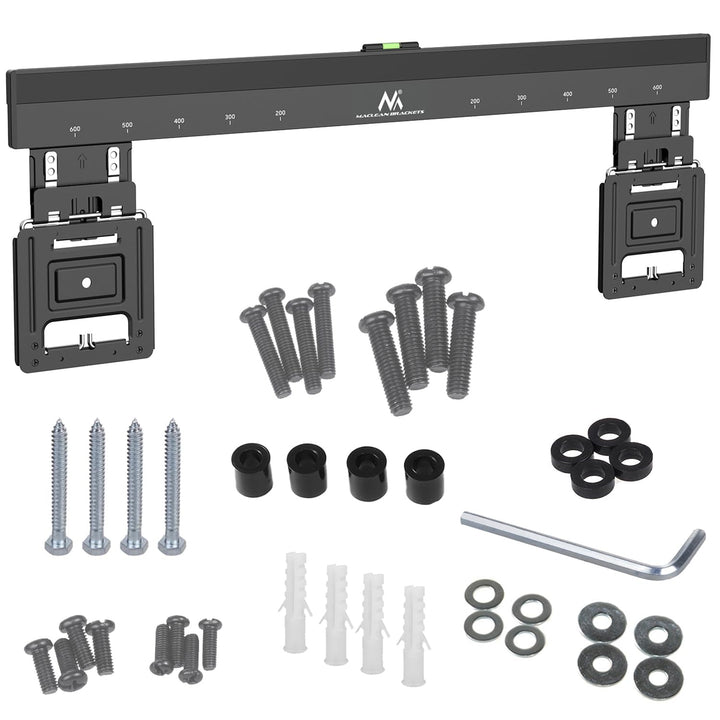 Maclean MC-481 Ultraflache TV Wandhalterung für 37-80" Flach & Curved Fernseher bis zu 75kg Max. VES